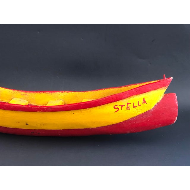 1930's Wooden Folk Art Boat Model Chairish