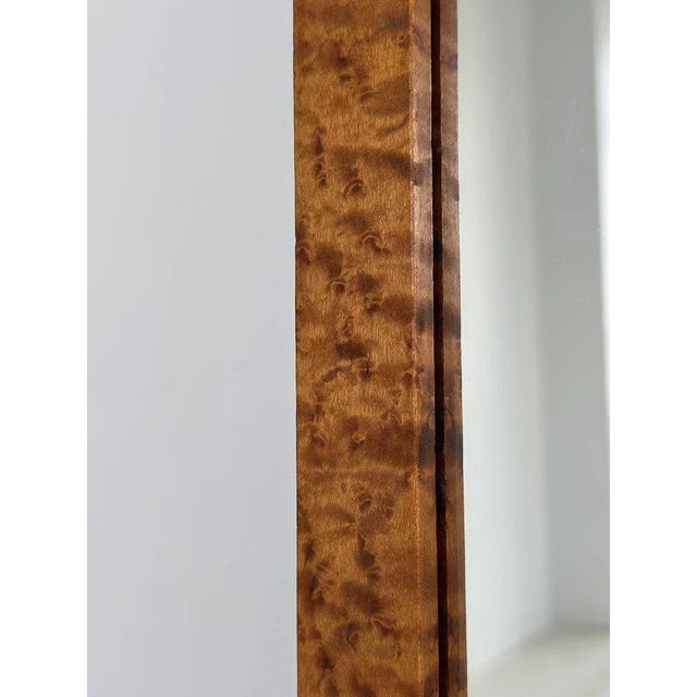 Antique Solid Birdseye Maple Framed Mirror With Crosshatch Corners, Circa Early 20th Century For Sale - Image 11 of 12
