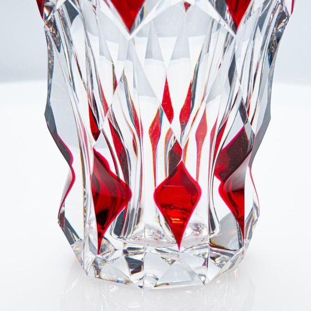 Large Saint Louis Vases in Deep Red Crystal, 1841, Set of 2 For Sale - Image 9 of 11