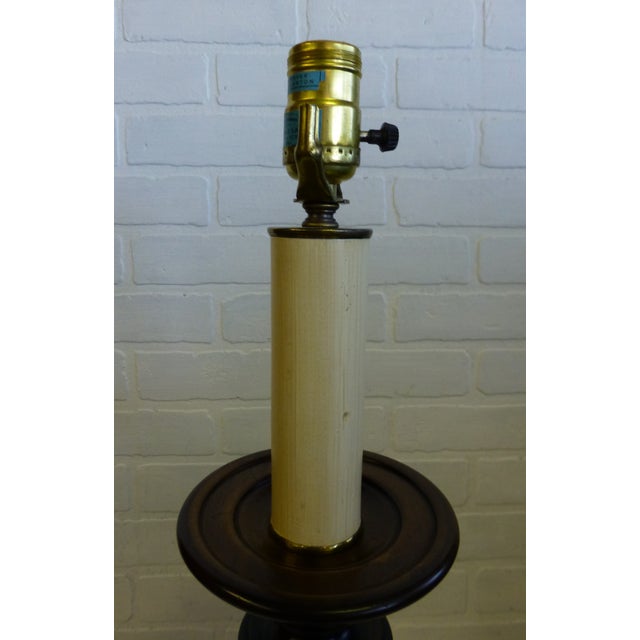 1960s Turned Wood Large Table Lamp by Knob Creek of ...