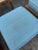 1990s Vintage Brown Jordan "Mission Teak" Deep Seating Patio Set With Blue Cushions - 10 Pieces For Sale - Image 10 of 11