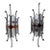 Pair of Hammered Glass Wrought Iron Sconces by Longobard, Italy, 1970s For Sale
