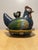 Chinese Mid 20th century mother hen and chick nesting box made from enamel cloisonne. Bold colors and a main traditional...