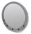 Miami-Carey Wall-Hanging Circular Vanity Mirror, clear mirror over smoked glass mirror, with five light sockets. 25"...
