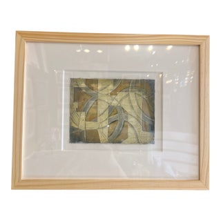 Framed Signed Abstract Mixed Media Painting For Sale