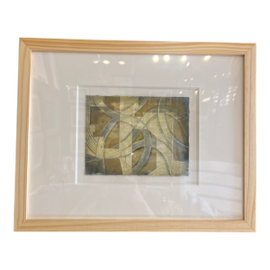 Framed Signed Abstract Mixed Media Painting