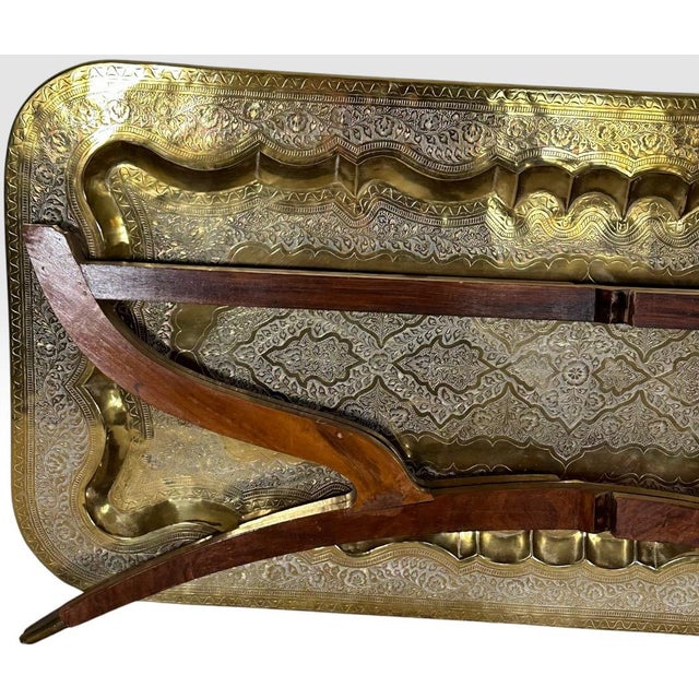 Mid-Century Moroccan Brass Spider Coffee Table For Sale - Image 14 of 16