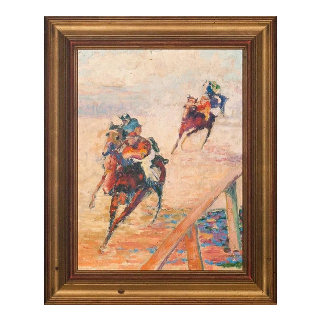 "Turning for Home" Racing Scene Painting For Sale
