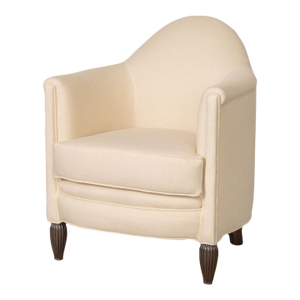 1930s French Club Chair in Linen