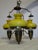 Large Vintage 3-Light Chandelier in Brass, Iron, and Glass, 1970s For Sale - Image 3 of 18