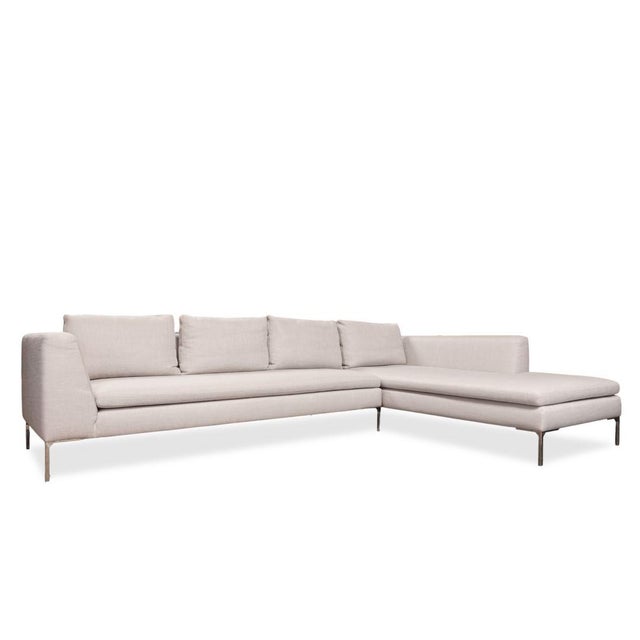 Contemporary Sectional Sofa in Donghia Fanello Upholstery (Mint Condition) For Sale - Image 4 of 7
