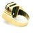 1970s Emerald Cut Green Tourmaline and Diamond 18k Gold Statement Ring, Size 7.5 For Sale - Image 9 of 15