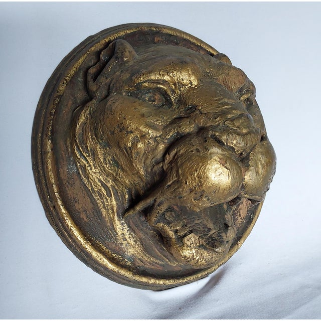 Antique 19thC Carved Architectural Lion Medallions, Gothic Plaques For Sale - Image 10 of 16