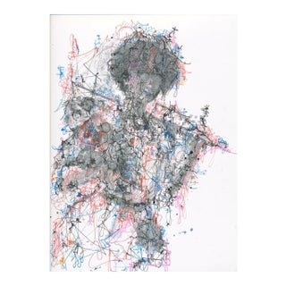 Michael Alan, Ghost, 2020, Watercolor, Ink, Marker & Colored Pencil on Paper For Sale