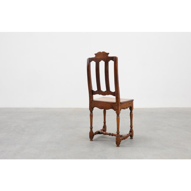 Antique Carved Oak Side Chair, France For Sale - Image 6 of 17