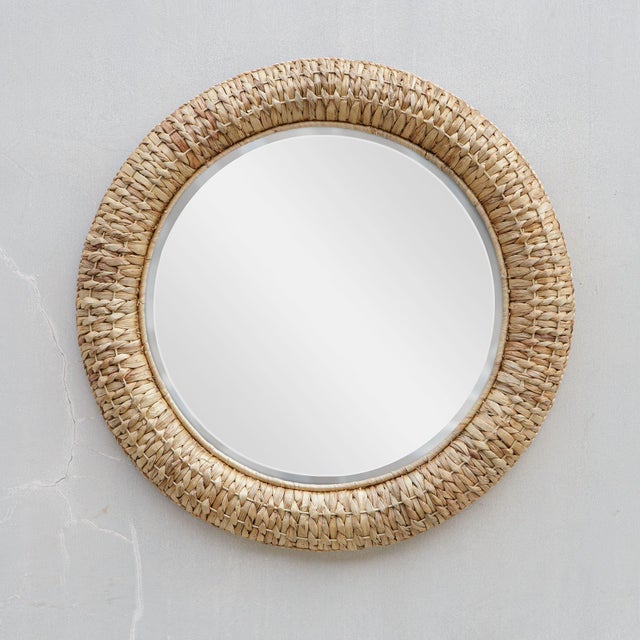 Twisted Seagrass Round Mirror | Chairish
