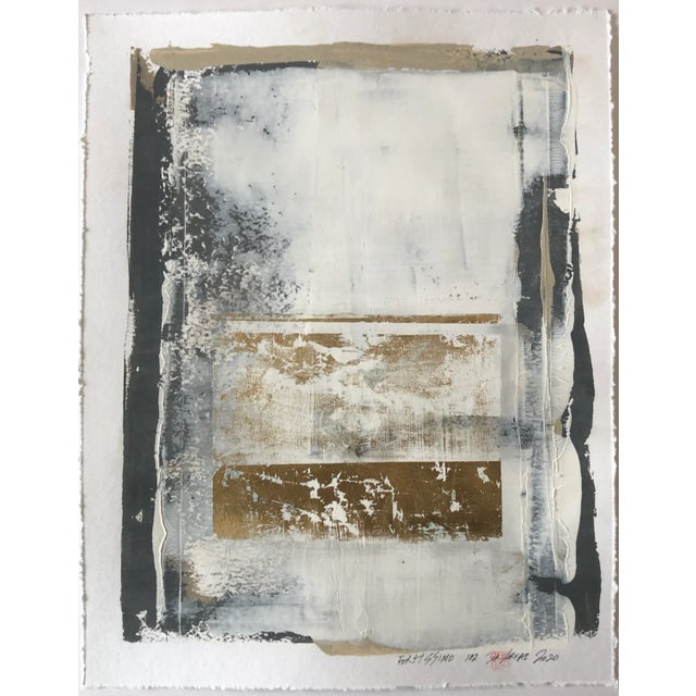 Fortissimo 102 One of a Kind Gold Leaf Painting For Sale In Los Angeles - Image 6 of 6