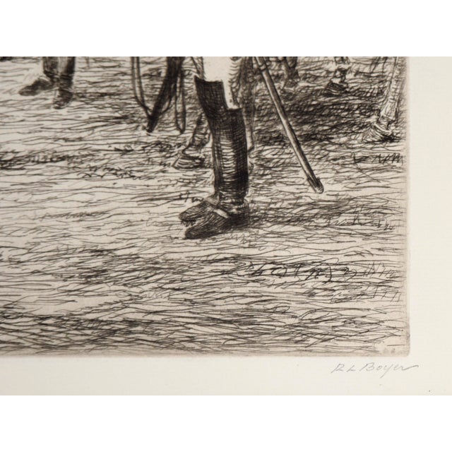 Printmaking Materials Washington Assumes Command - Etching on Paper by Ralph Ludwig Boyer For Sale - Image 7 of 7