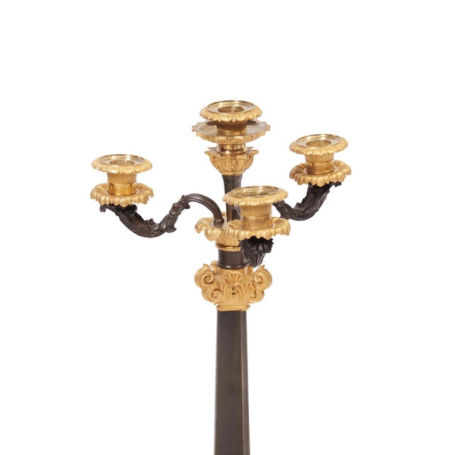 4-Light Candelabras in Gilt Bronze, France, 1870s, Set of 2 For Sale - Image 4 of 8