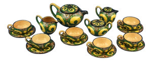 Futurist Ceramic Service from Ruggero Lanni Rome, Italy, 1920s, Set of 15