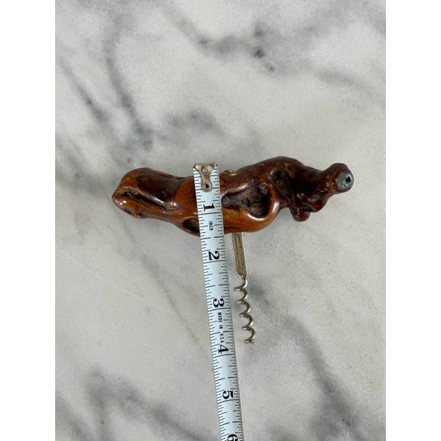Wood Vintage French Vine Wood Corkscrew Laurent Siret Rochefort Sur France For Sale - Image 7 of 7