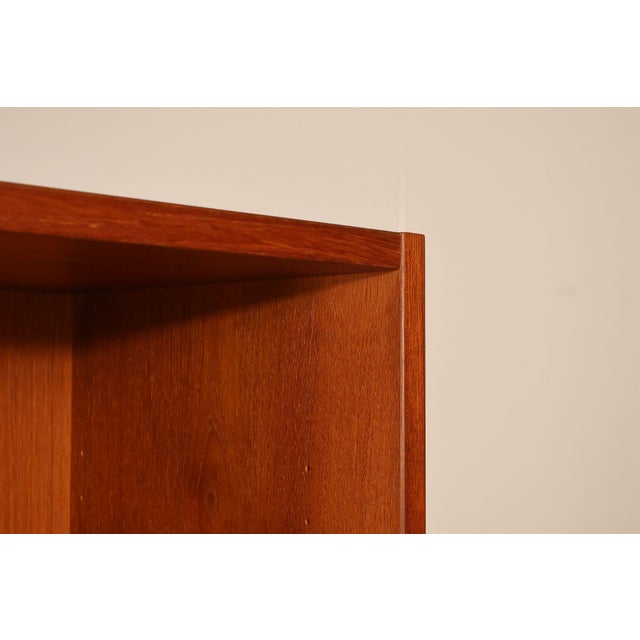 Danish Modern Teak Bookcase Hutch For Sale - Image 9 of 18