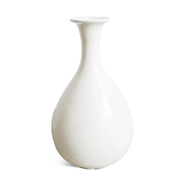Farmhouse old world style hand thrown white milk ceramic vase. Each slightly unique with handmade qualities, glazing, and...