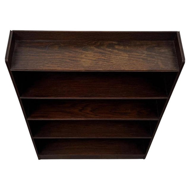 20th Century Edwardian English Oak Open Bookcase, 1890s For Sale - Image 3 of 12