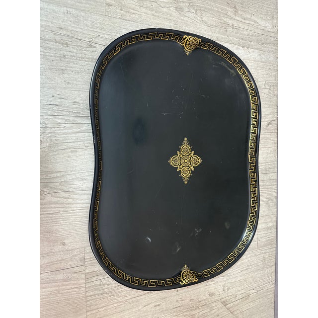Black Napoleon III Tray, 1870 For Sale - Image 8 of 9