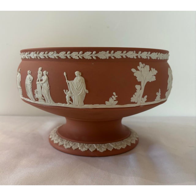 Ceramic Rare Vintage 1957 Wedgwood Terra Cotta Round Footed Imperial Bowl For Sale - Image 7 of 9