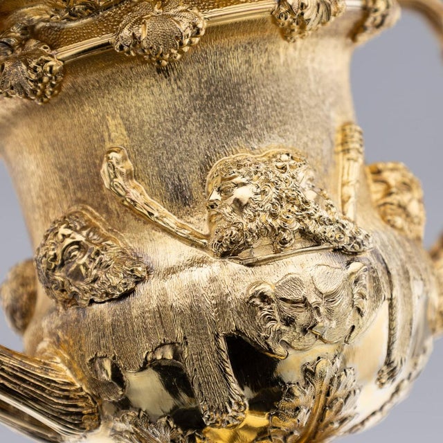 Metal 20th Century British Silver-Gilt Warwick Vases from Asprey, 1914, Set of 2 For Sale - Image 7 of 18