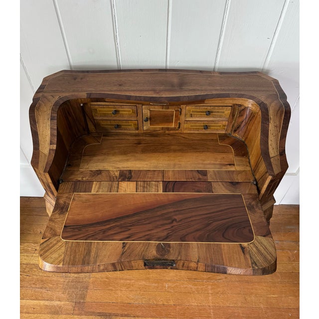 Brown Antique Italian Venetian Louis XV Ladies Writing Desk For Sale - Image 8 of 11