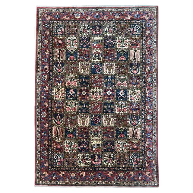 Large Vintage Charshotor Bakhtiar Rug, 1980s For Sale