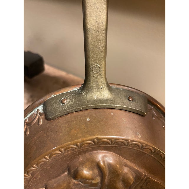 Old English Duck Hunt Scene Copper Mold With Handle; A Charming Vintage Rarity For Sale - Image 9 of 10