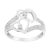 Celebrate your magical love moments with this resplendent milgrain finished Twin Heart Diamond Ring. This captivating ring...