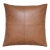 Luxury Camel Brown Genuine Leather Throw Pillow 18x18 | Handmade Modern Leather Cushion For Sale