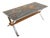 Vintage Coffee Table in Ceramic, Chrome Metal and Wood, 1960s For Sale