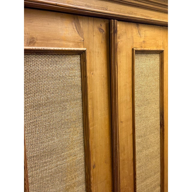 Vintage Scrubbed Pine Farmhouse Style Armoire For Sale - Image 12 of 12