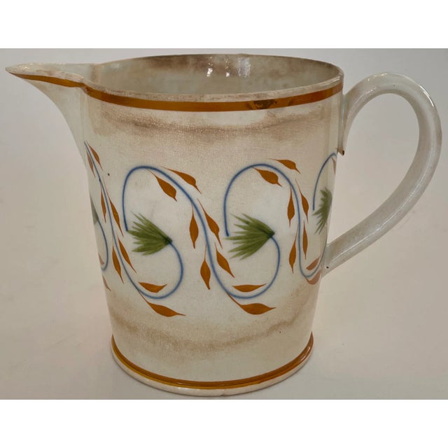 English English Hand Painted Ceramic Creamer Mid 19th Century For Sale - Image 3 of 8