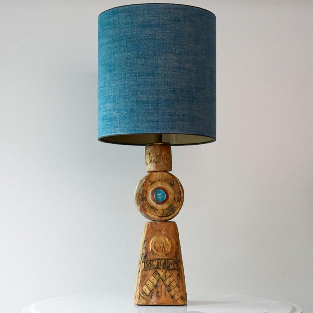 Beautiful Large ceramic table lamp by R Rooke, Uk, 1970s. This lamp base brings refined elegance and rich visual appeal to...