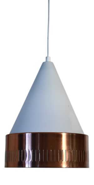 Scandinavian Pendant Lamp with Copper Circle by Hans Agne Jakobsson, 1960s