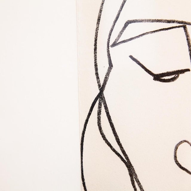 Françoise Gilot, Portrait Head of a Woman, 1951, Lithograph, Framed For Sale - Image 6 of 10