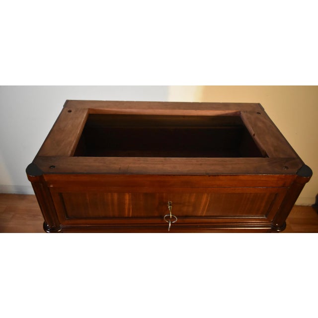 1900s Antique French Louis XV Dark Mahogany Secretary Desk Chest of Drawers For Sale - Image 6 of 13