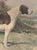 An original Victorian chromolithograph of the pointer dog named "Wagg," shown on point in an open landscape with a fallen...