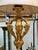 French-Style Gold Leaf Table Lamp – Delicate Bronze Base With Ornate Leaf Motifs & Pleated Shade For Sale - Image 4 of 4