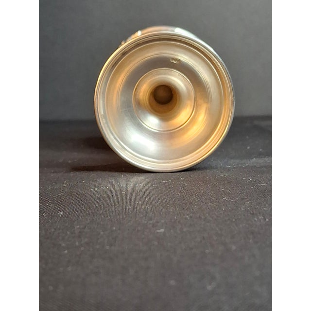 Metal Vintage Israeli Sterling Silver Kiddush Cup Grape Cluster Goblet Gold Wash 114g For Sale - Image 7 of 15