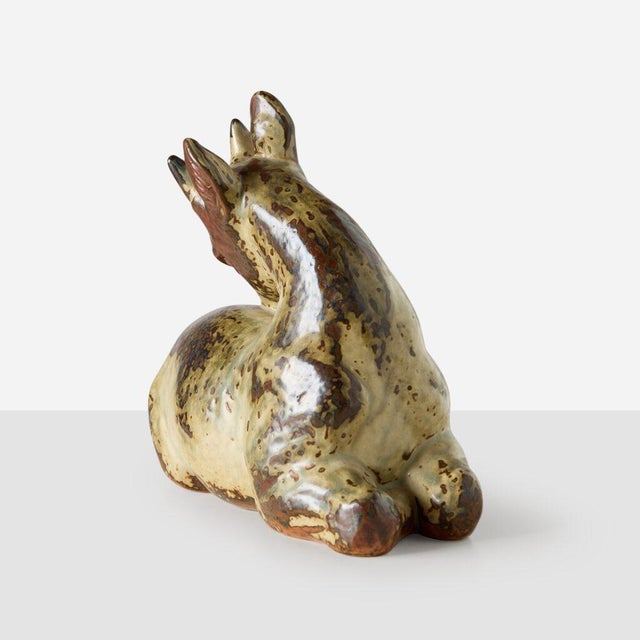 Knud Kyhn Ceramic Fawn by Knud Kyhn For Sale - Image 4 of 5