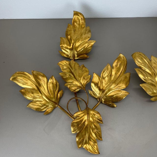 Florentiner Gilt Leaf Wall Lights in the style of Hans Kögl, Italy, 1980s, Set of 2 For Sale - Image 4 of 18