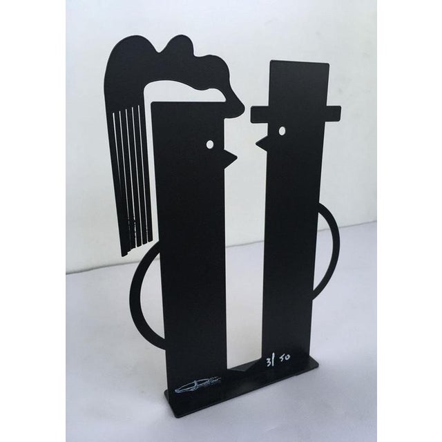 Black Painted Metal Sculpture by Riccardo Dalisi, Italy, 1980s For Sale - Image 17 of 18