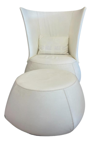 Set of High-Back Chair with Matching Ottoman by Patricia Urquiola for B&B Italia, 2000s
